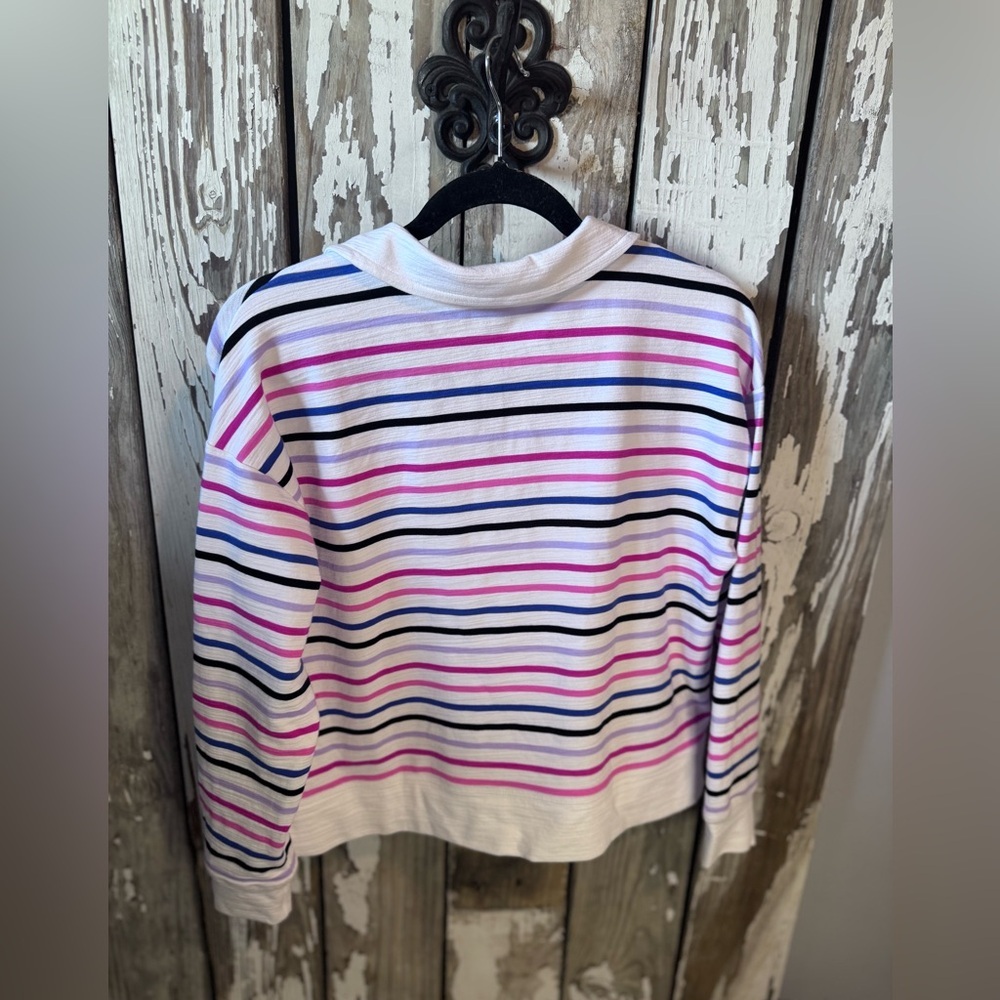 T By Talbots Size Small Multi Stripe Long Sleeve … - image 3